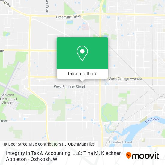 Integrity in Tax & Accounting, LLC; Tina M. Kleckner map