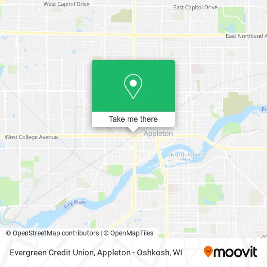 Mapa de Evergreen Credit Union