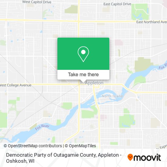 Democratic Party of Outagamie County map