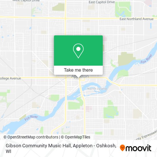 Gibson Community Music Hall map