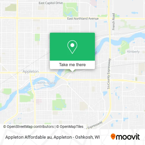 Appleton Affordable au map