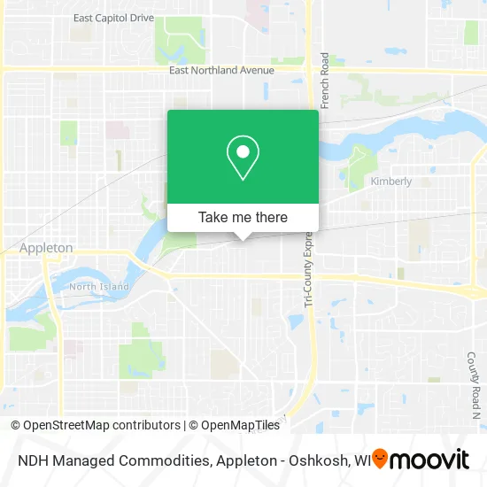 NDH Managed Commodities map