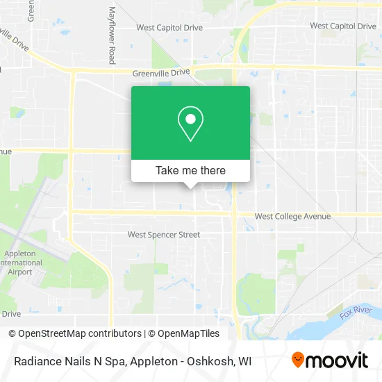 Radiance Nails N Spa map