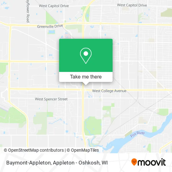 Baymont-Appleton map