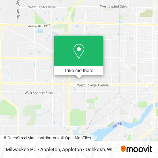 Milwaukee PC - Appleton map