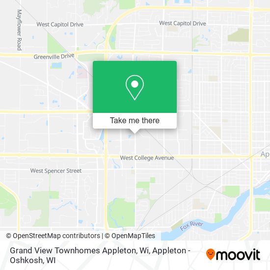 Grand View Townhomes Appleton, Wi map