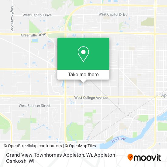 Mapa de Grand View Townhomes Appleton, Wi