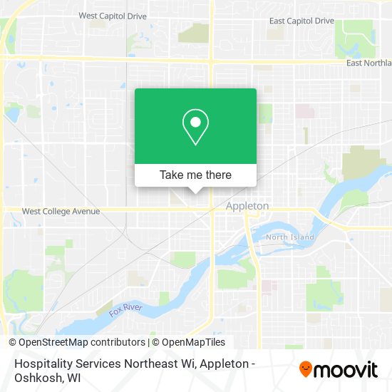 Hospitality Services Northeast Wi map