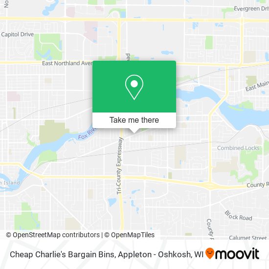 Cheap Charlie's Bargain Bins map