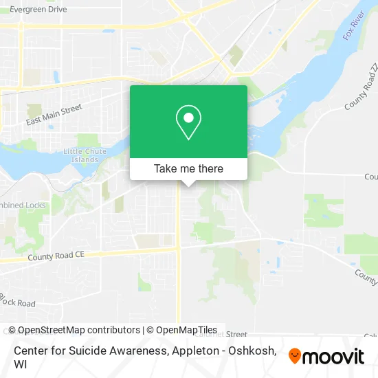 Center for Suicide Awareness map