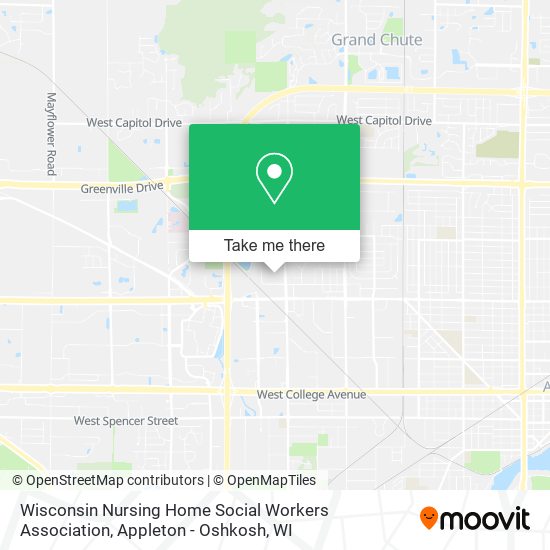 Wisconsin Nursing Home Social Workers Association map