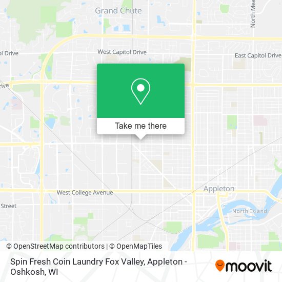 Mapa de Spin Fresh Coin Laundry Fox Valley
