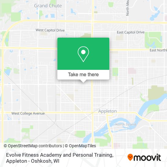 Mapa de Evolve Fitness Academy and Personal Training