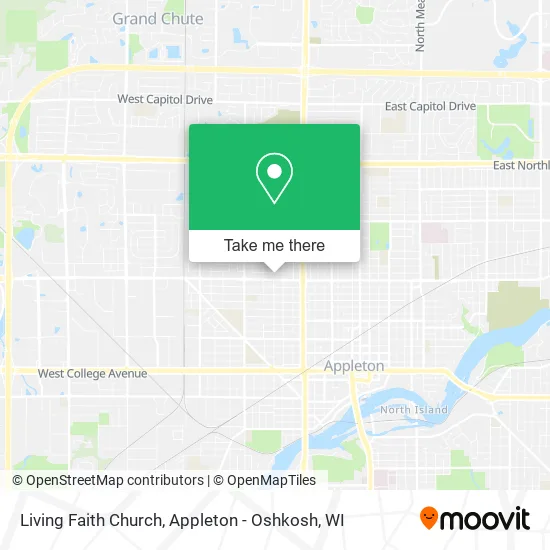 Mapa de Living Faith Church