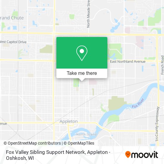 Fox Valley Sibling Support Network map