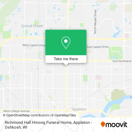 Mapa de Richmond Hall Hmong Funeral Home