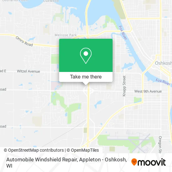Mapa de Automobile Windshield Repair