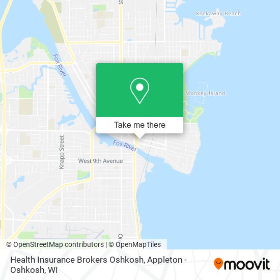 Health Insurance Brokers Oshkosh map