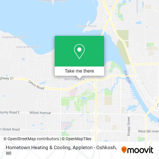Mapa de Hometown Heating & Cooling