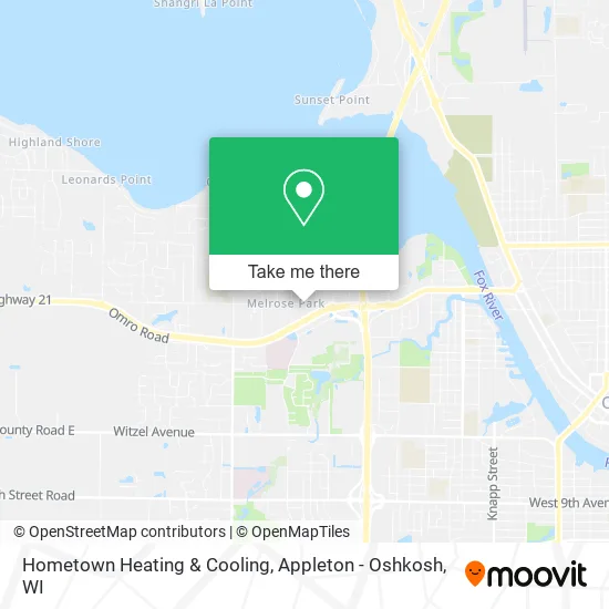 Mapa de Hometown Heating & Cooling