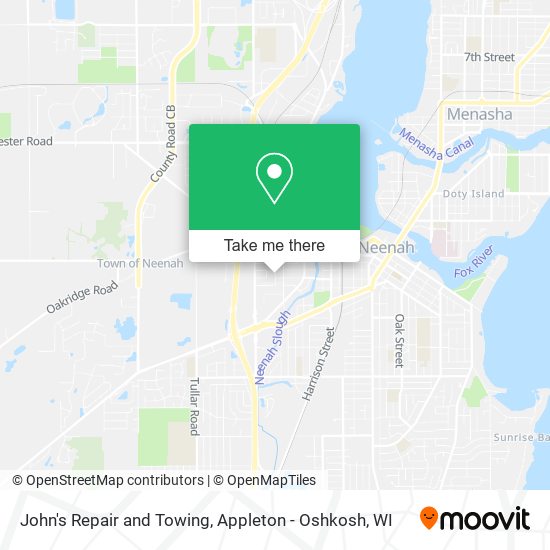 John's Repair and Towing map