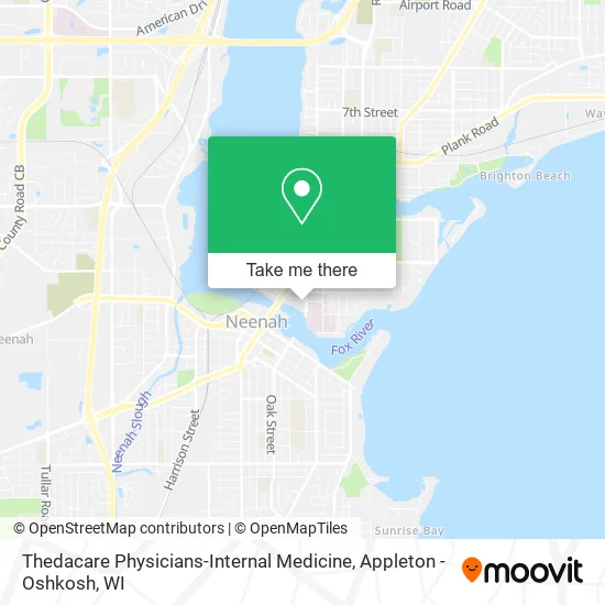 Mapa de Thedacare Physicians-Internal Medicine