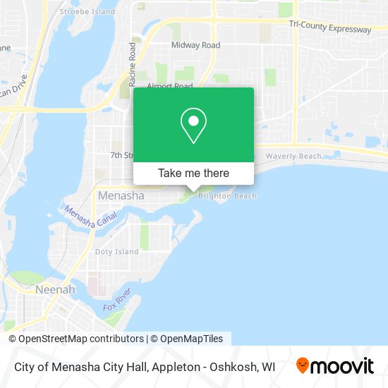 City of Menasha City Hall map