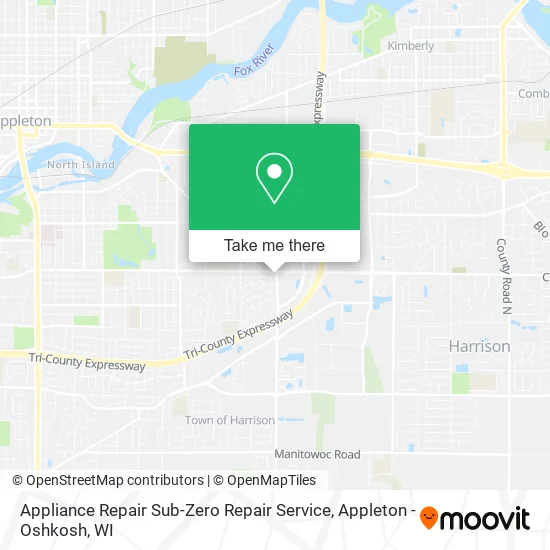 Appliance Repair Sub-Zero Repair Service map