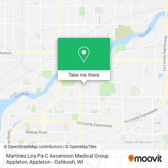 Mapa de Martinez Lira Pa-C Ascension Medical Group Appleton