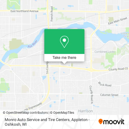 Mapa de Monro Auto Service and Tire Centers