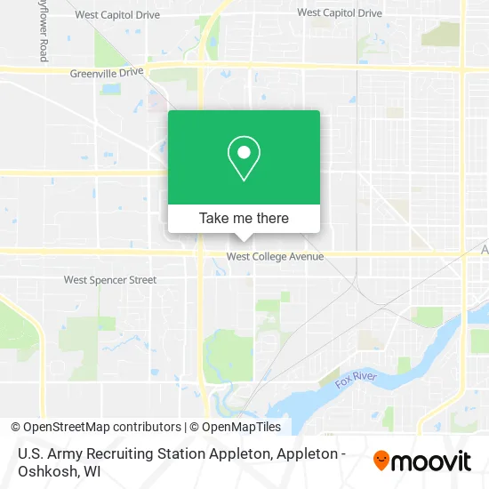 Mapa de U.S. Army Recruiting Station Appleton