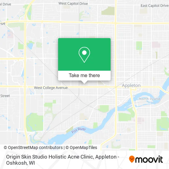 Mapa de Origin Skin Studio Holistic Acne Clinic