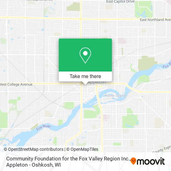 Community Foundation for the Fox Valley Region Inc. map