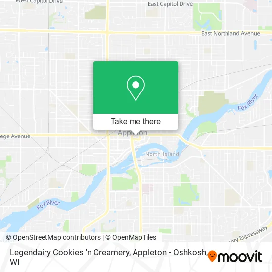Mapa de Legendairy Cookies 'n Creamery