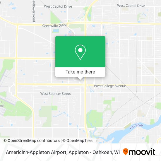 Americinn-Appleton Airport map