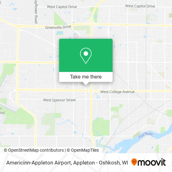 Mapa de Americinn-Appleton Airport