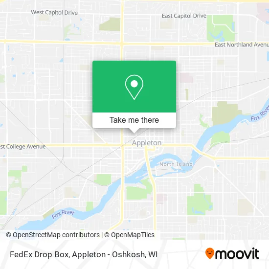 Mapa de FedEx Drop Box