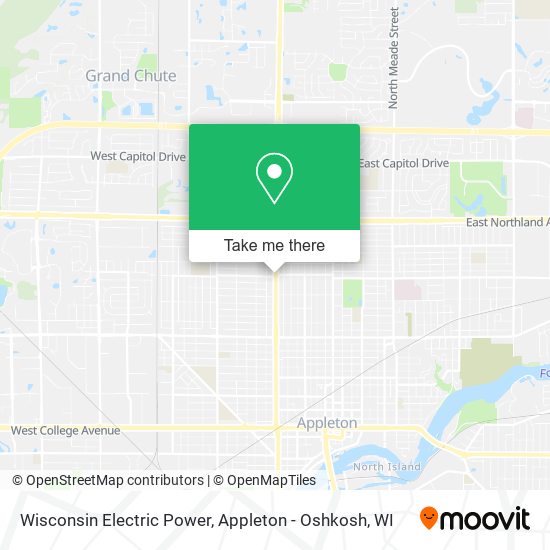 Wisconsin Electric Power map