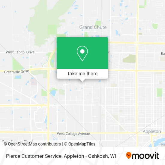 Pierce Customer Service map