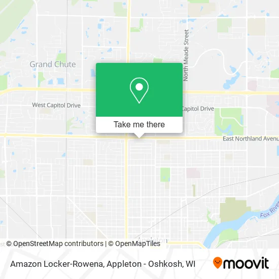 Amazon Locker-Rowena map