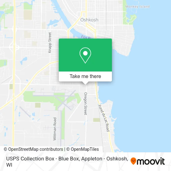 USPS Collection Box - Blue Box map
