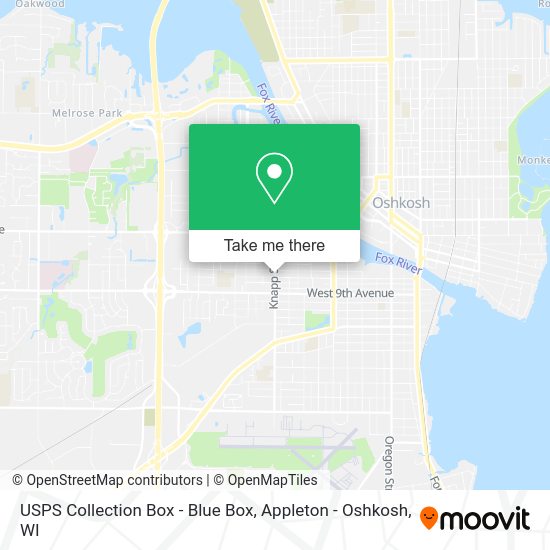 USPS Collection Box - Blue Box map