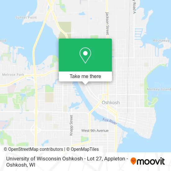 Mapa de University of Wisconsin Oshkosh - Lot 27