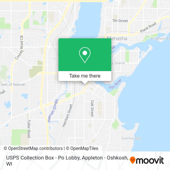 USPS Collection Box - Po Lobby map