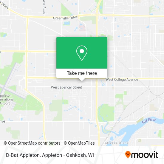 D-Bat Appleton map