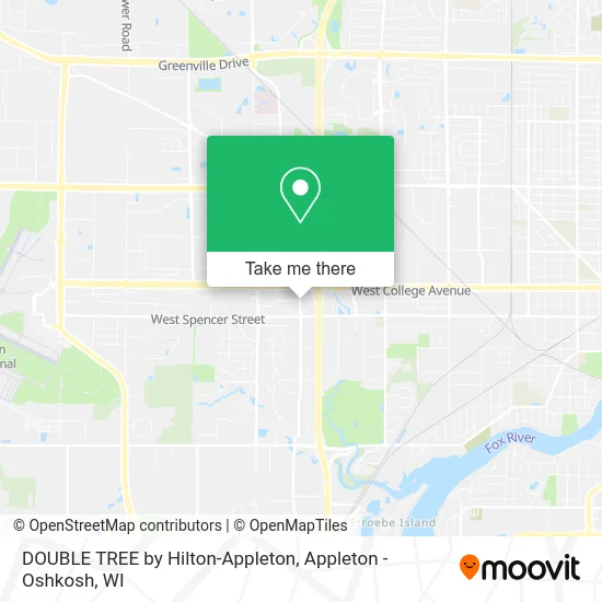 DOUBLE TREE by Hilton-Appleton map