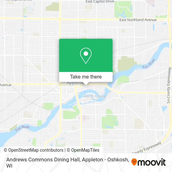 Andrews Commons Dining Hall map