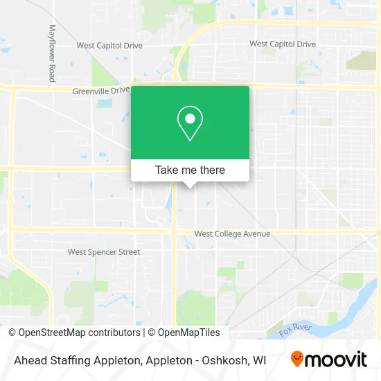 Mapa de Ahead Staffing Appleton