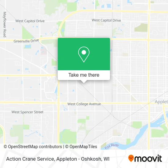Mapa de Action Crane Service