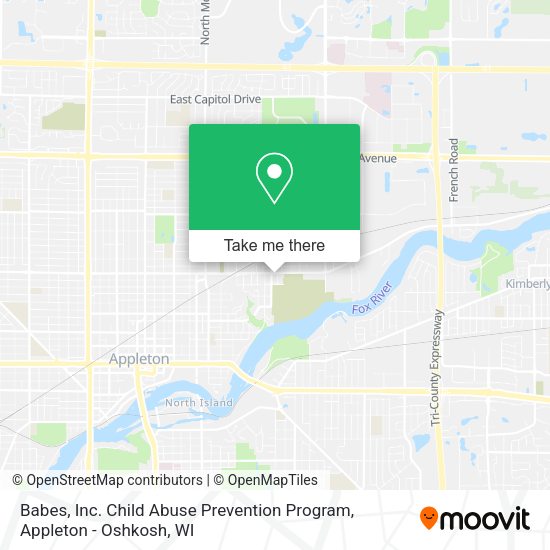 Babes, Inc. Child Abuse Prevention Program map